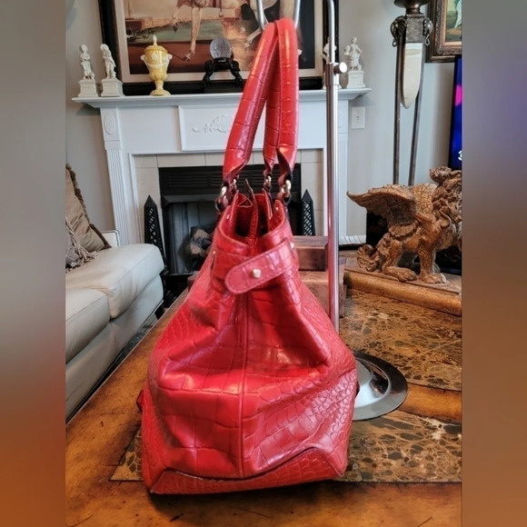 Kate Spade croc embossed leather bag - Picture 3 of 11